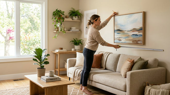 À quelle hauteur accrocher un tableau au mur ? Le guide complet