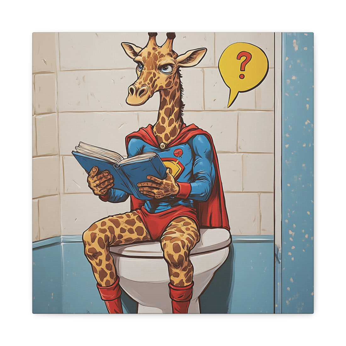 Tableau Toilette Amusant