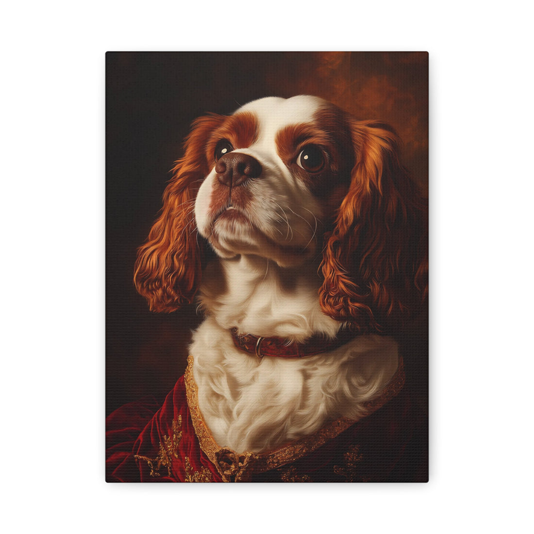 Tableau Ancien Cavalier King Charles