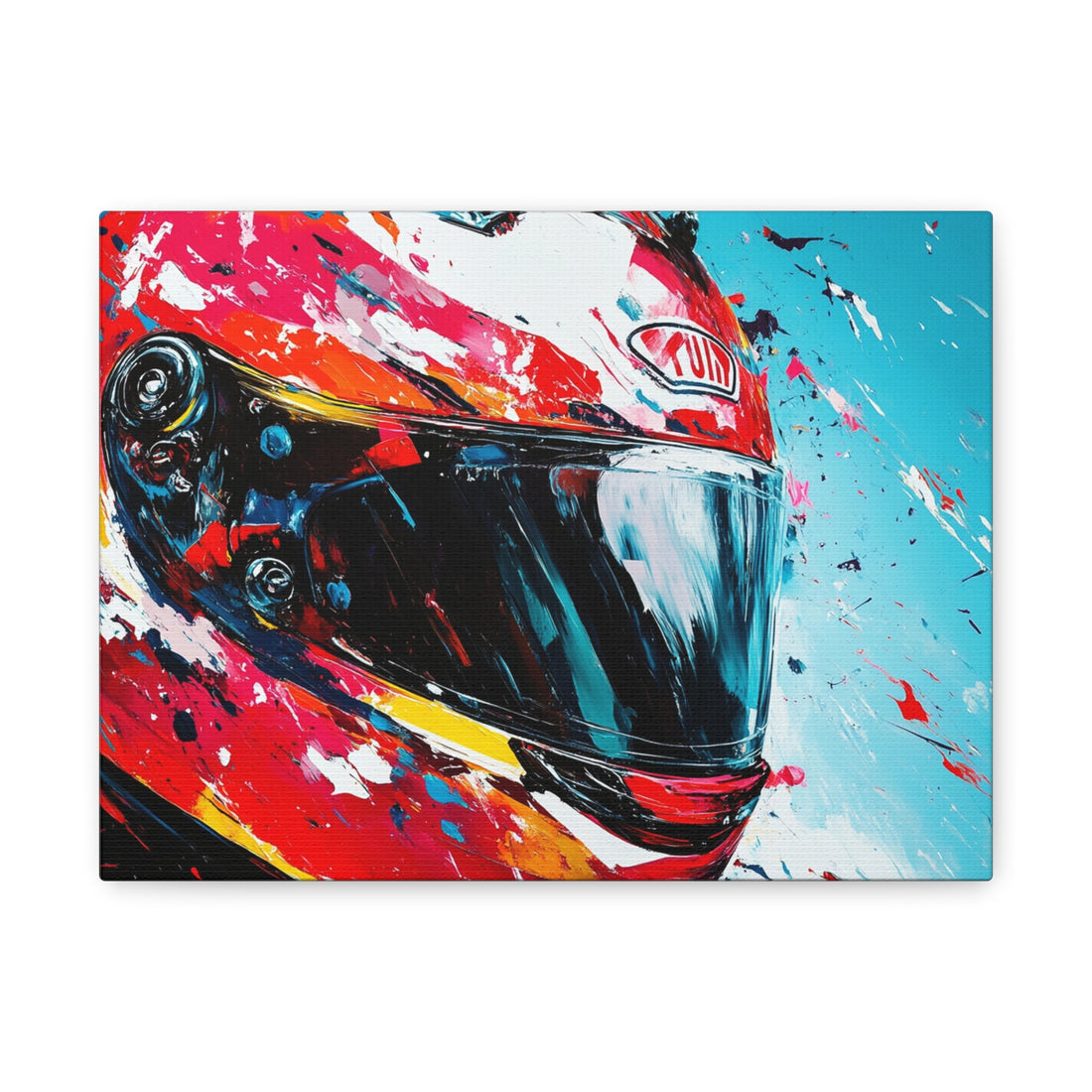 Tableau Peinture Casque Moto