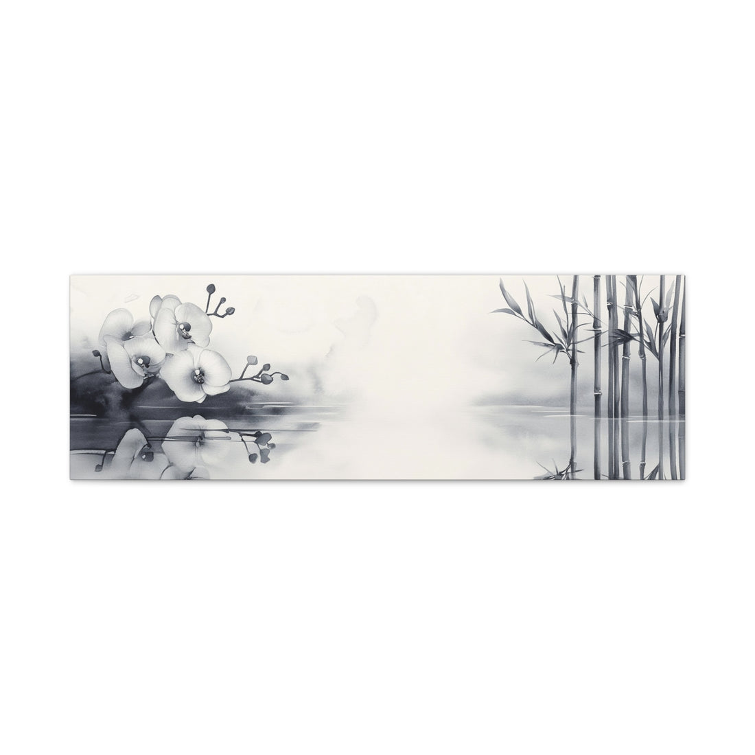 Tableau Bambou Eau OrchidéE
