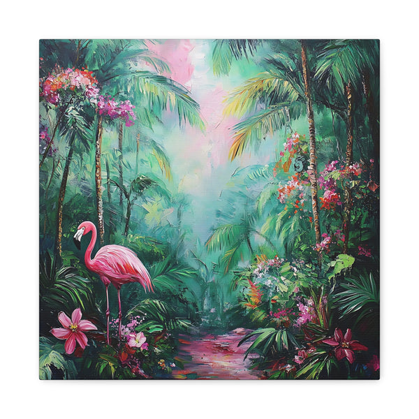 Tableau Flamant Rose Jungle