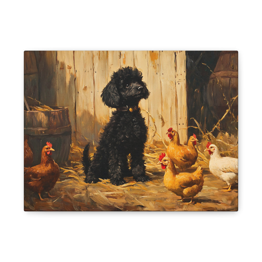 Tableau Basse Cour Avec Caniche