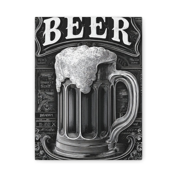 Tableau Cuisine Noir & Blanc - Vintage Beer