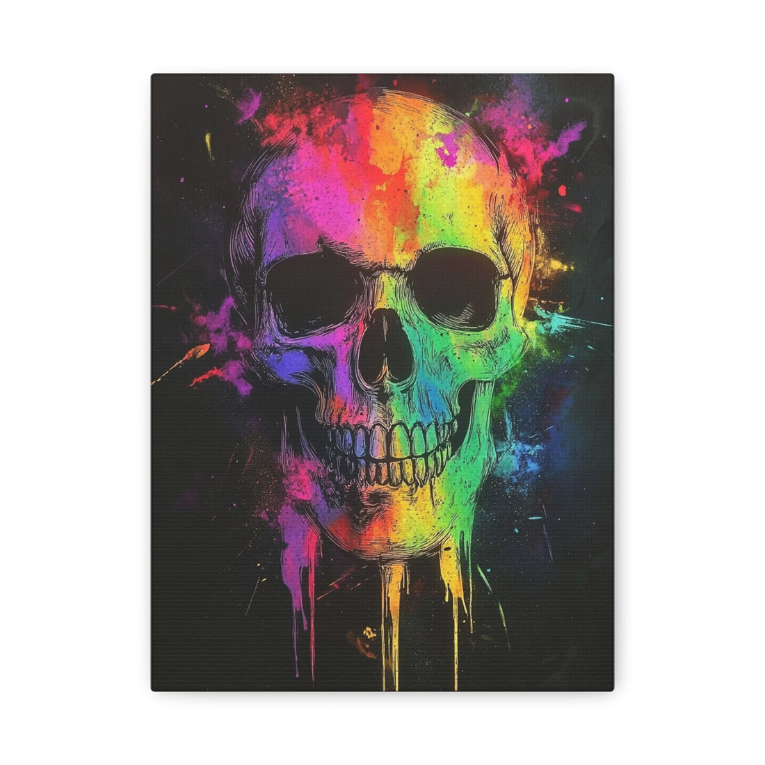 Tableau TêTe De Mort Multicolore