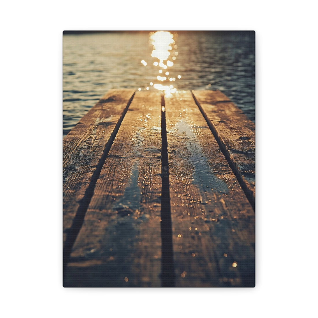 Tableau Coucher De Soleil Avec Ponton (3)