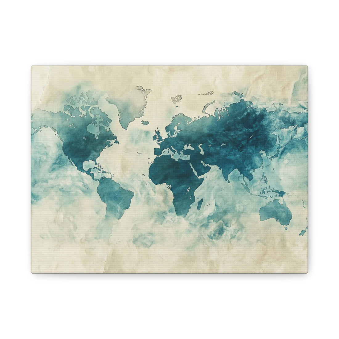 Tableau Mappemonde Aquarelle