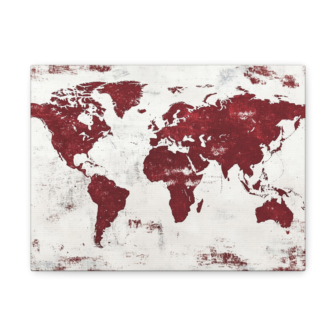 Tableaux Toile Rouge Carte Du Monde