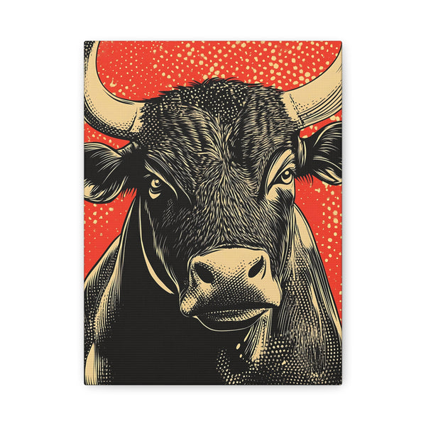 Tableau Taureau Pop Art