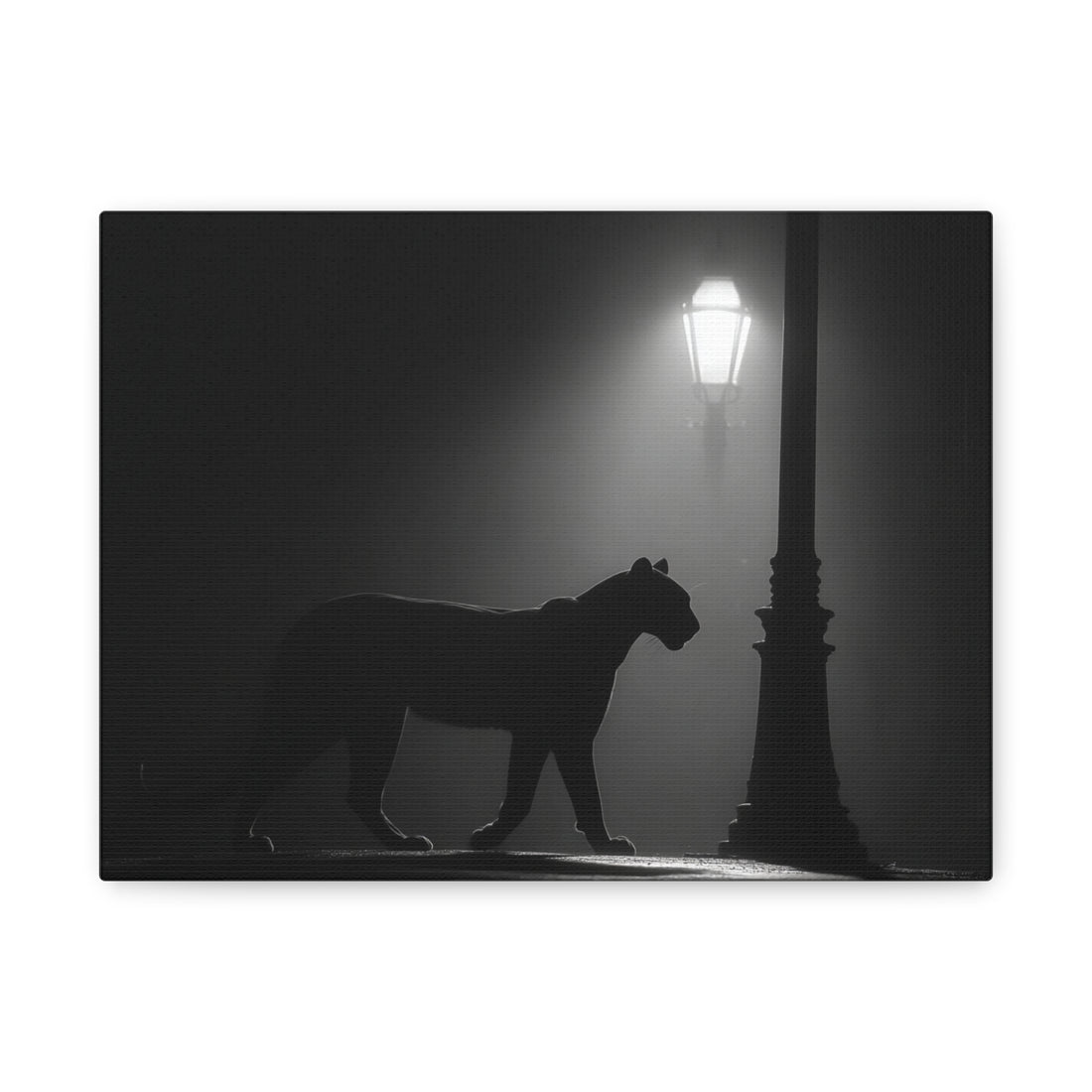 Tableau Panthère - Silhouette sous un Réverbère