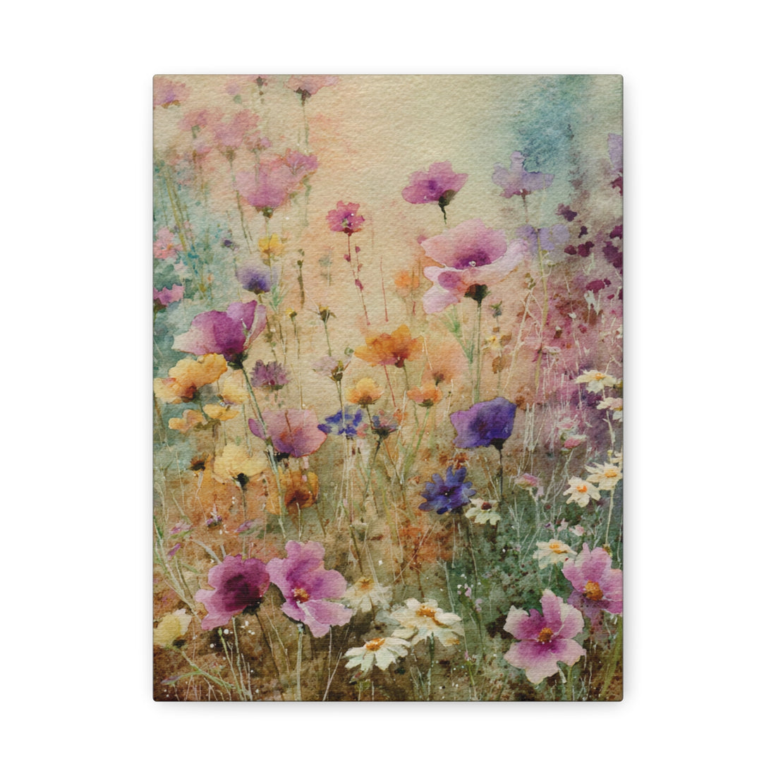 Tableau Aquarelle Champêtre Effet Mouillé