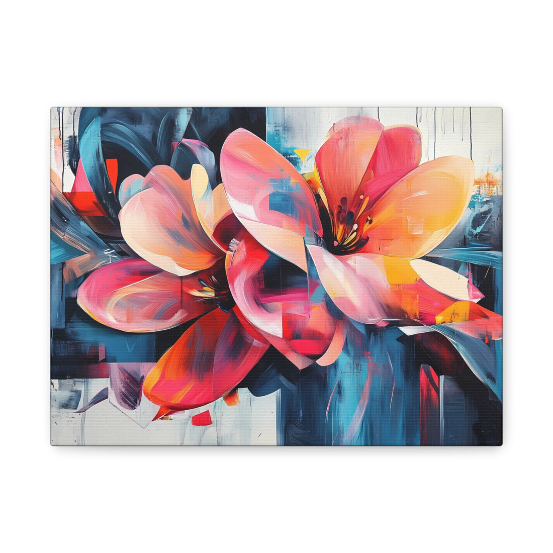 Tableau Contemporain Abstrait Fleurs