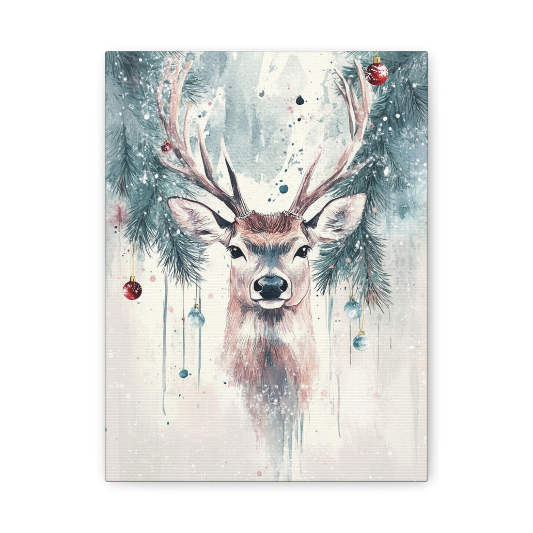Tableau Aquarelle Cerf DéCo De NoëL
