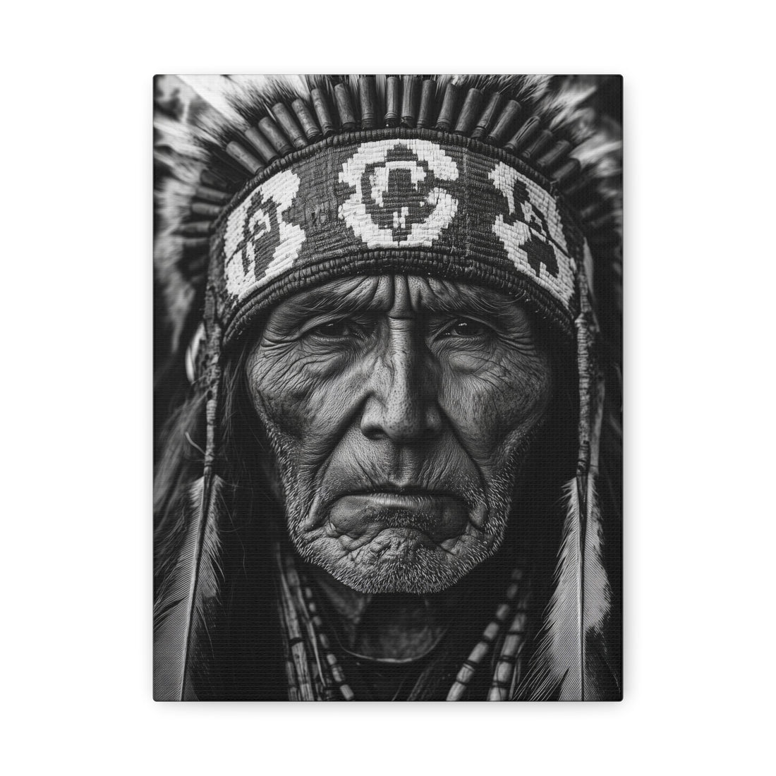 Tableau Indien Noir & Blanc
