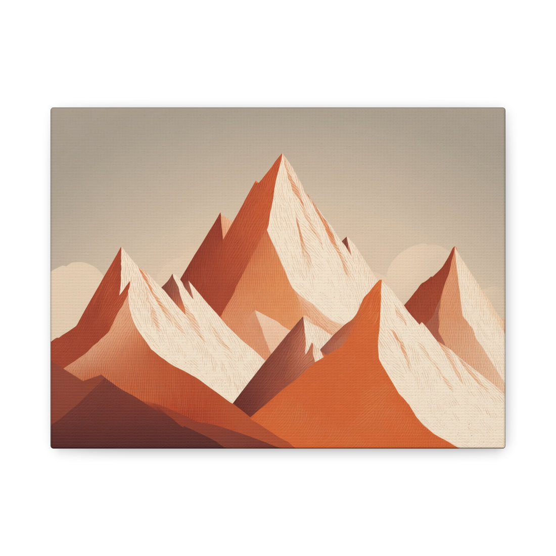 Tableau Terracotta - Montagne enneigée