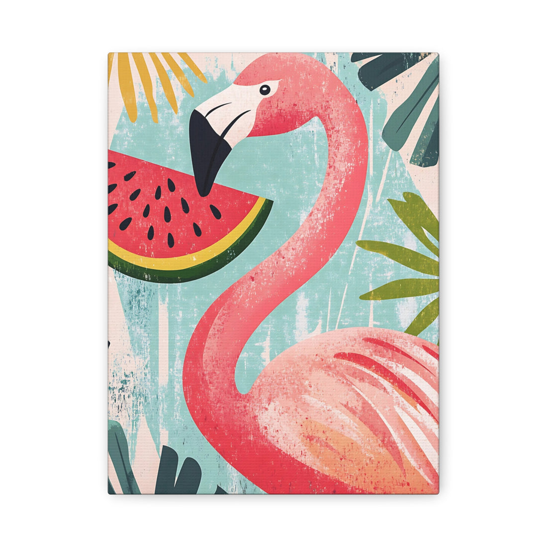 Tableau ÉTé PastèQue & Flamant Rose