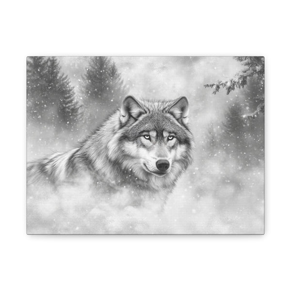 Tableau Loup Noir Et Blanc