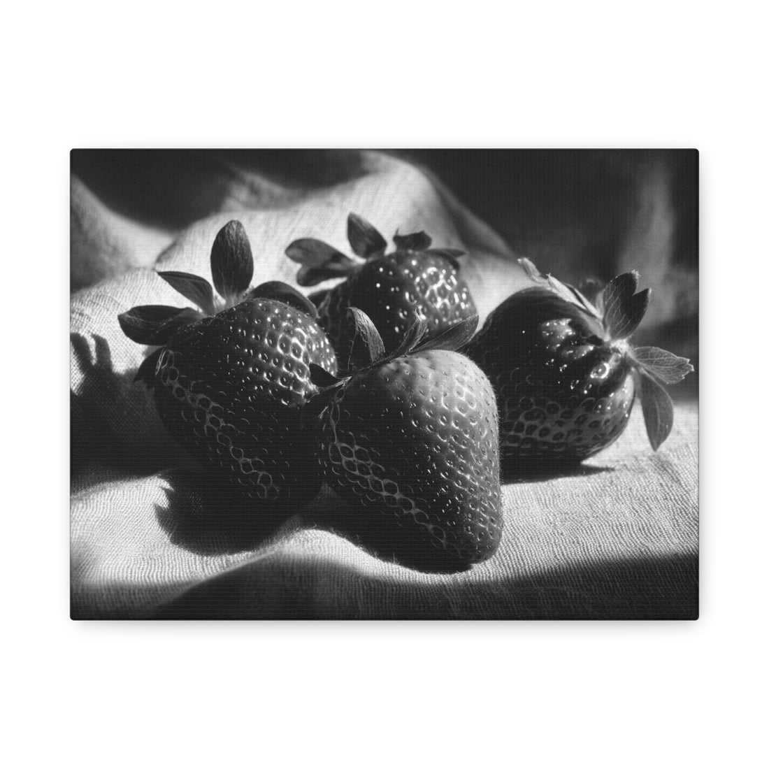 Tableau Noir & Blanc Fraise