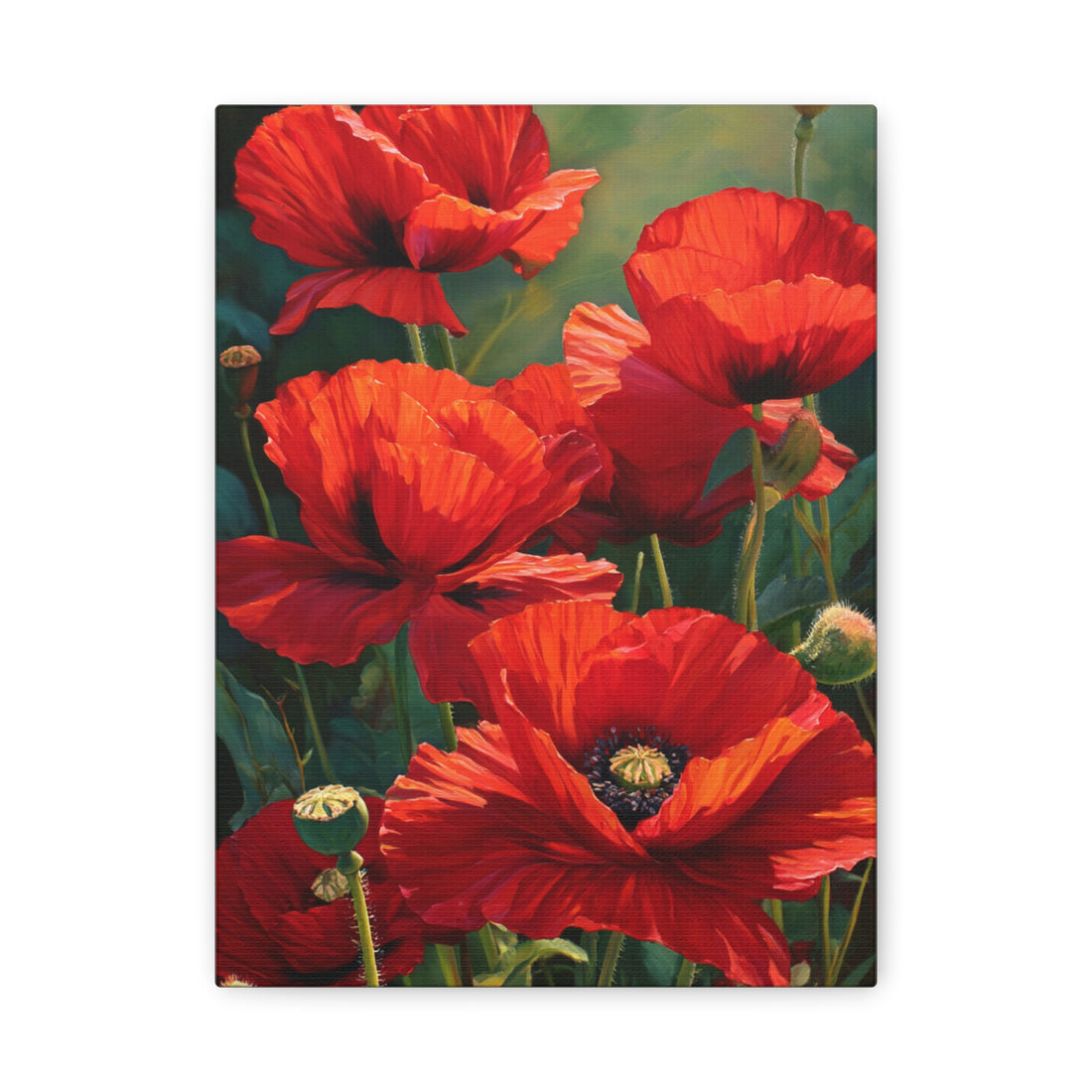 Tableau de Coquelicots Rouges