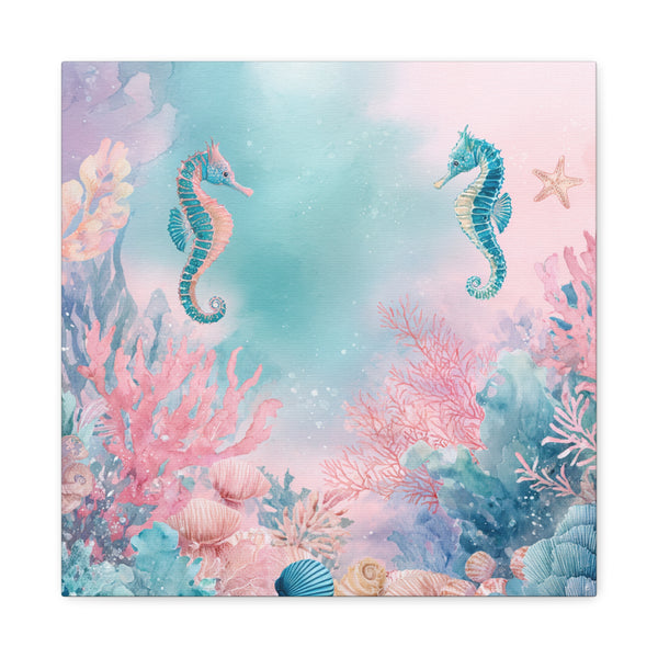 Tableau Aquarelle Chambre Fille Motif Mer