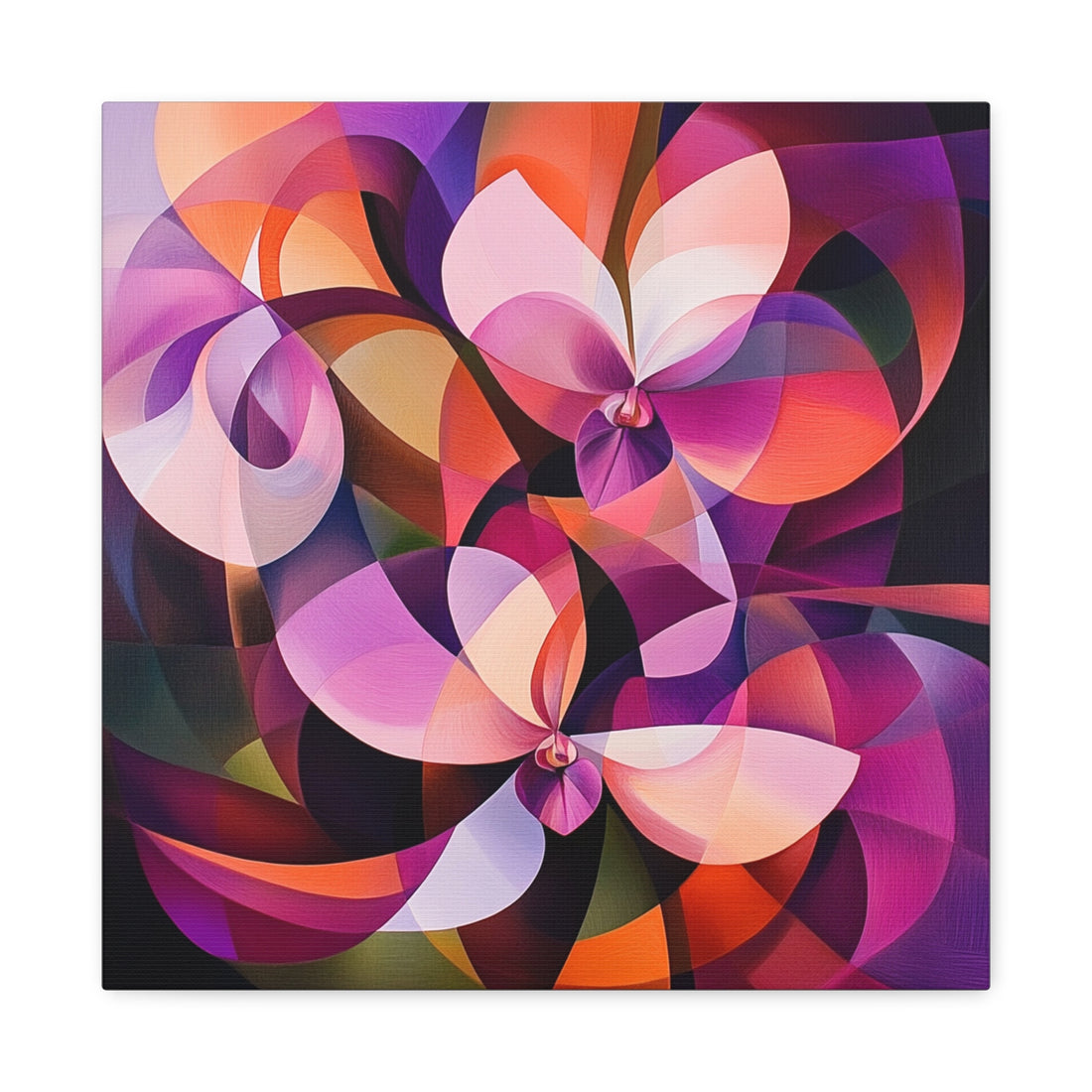 Tableau Abstrait Orchidé