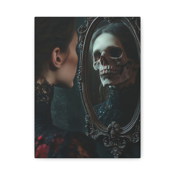 Tableau Femme Miroir TêTe De Mort
