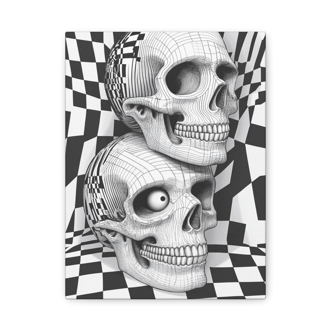 Tableau TêTe De Mort Illusion D'Optique