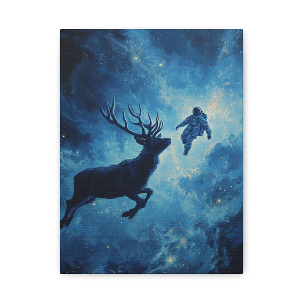 Tableau Cerf & Astronaute Espace