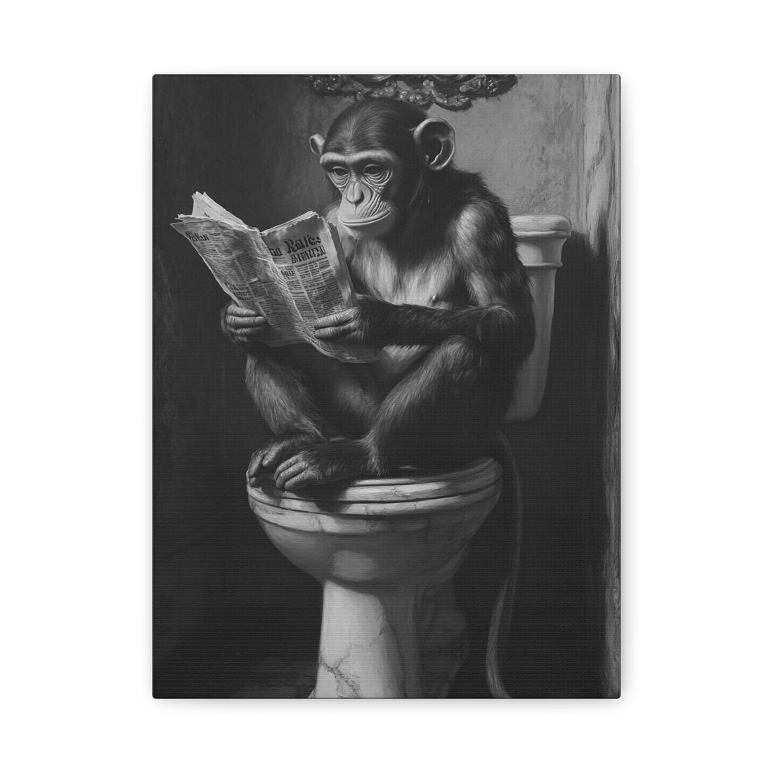 Tableau Singe Toilette
