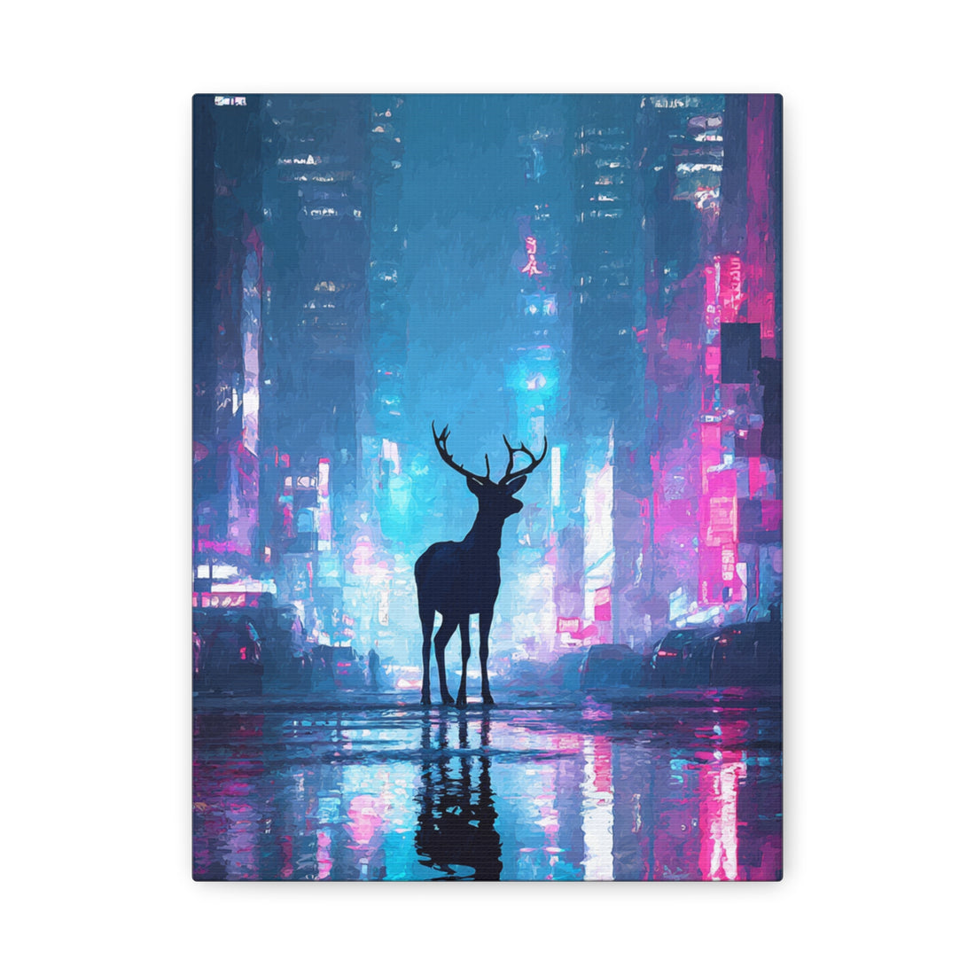 Tableau Cerf & Néons City