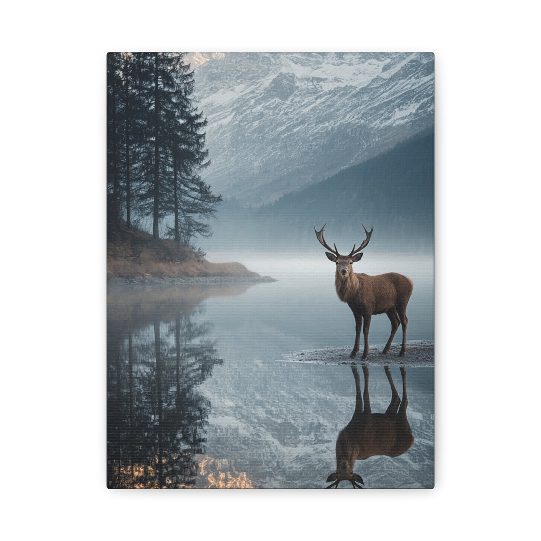 Tableau Cerf & Reflet Miroir