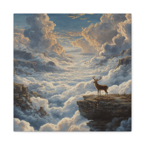 Tableau Cerf & Nuages Flottants