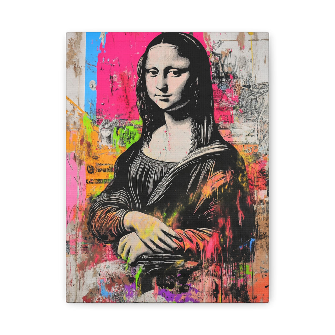 Tableau Street Art Joconde Moderne