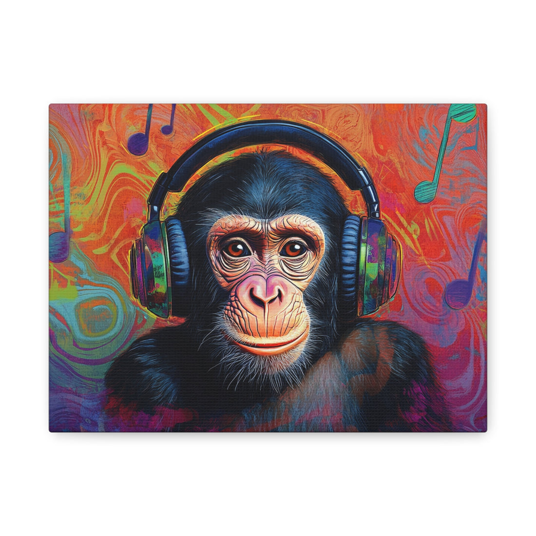 Tableau TêTe De Singe Avec Casque