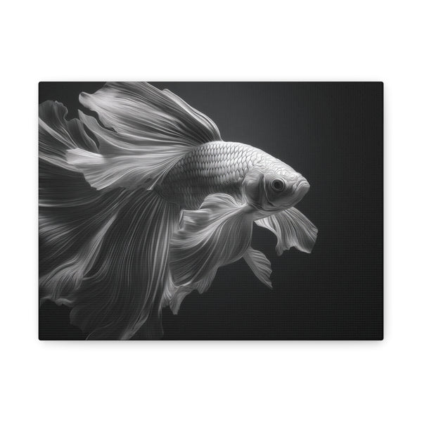 Tableau poisson rouge & monochrome