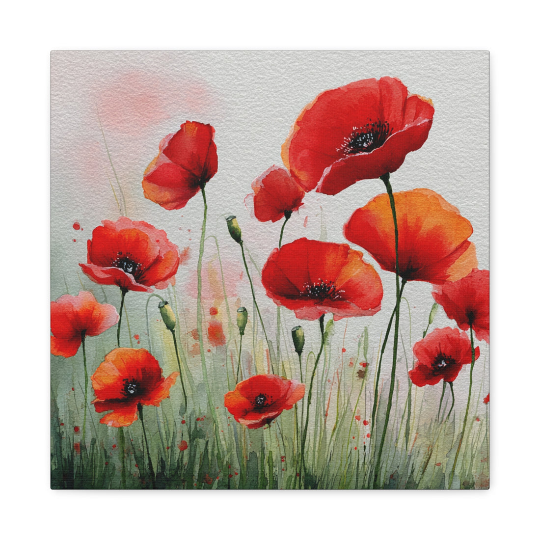 Tableau Aquarelle Coquelicots