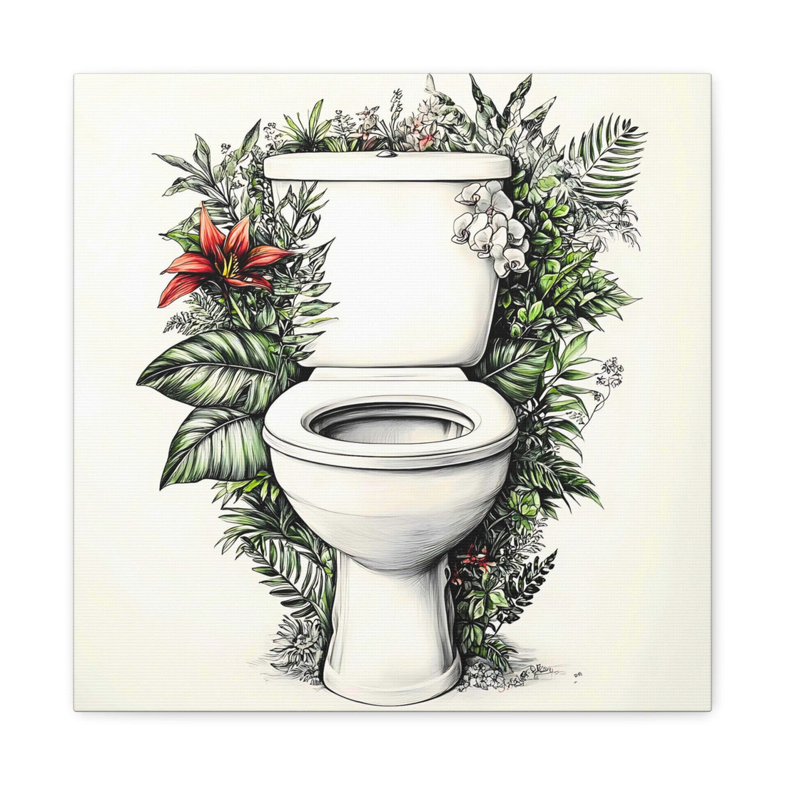 Tableau DéCo Jungle Toilette