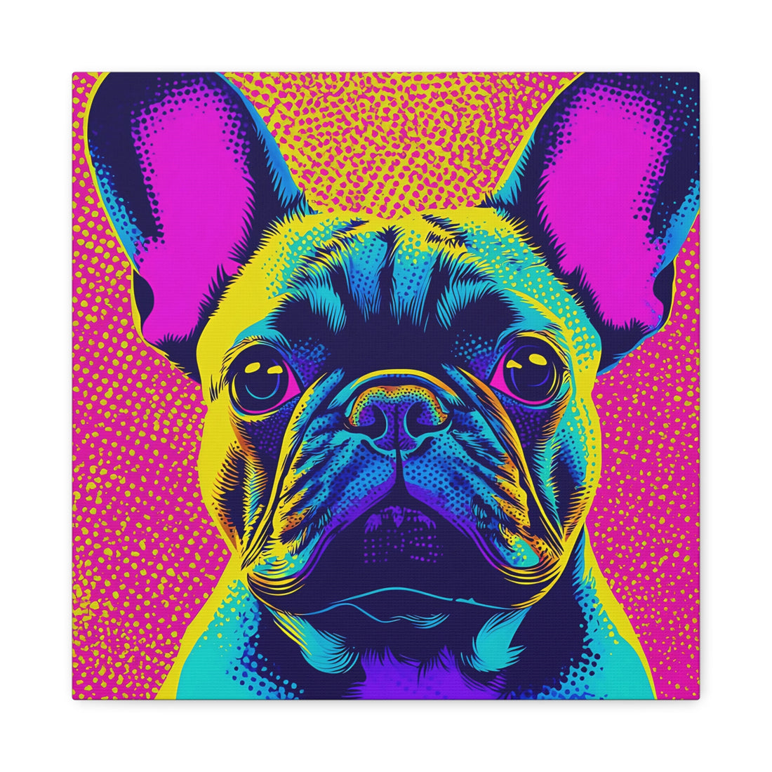 Tableau Bouledogue Français Pop Art