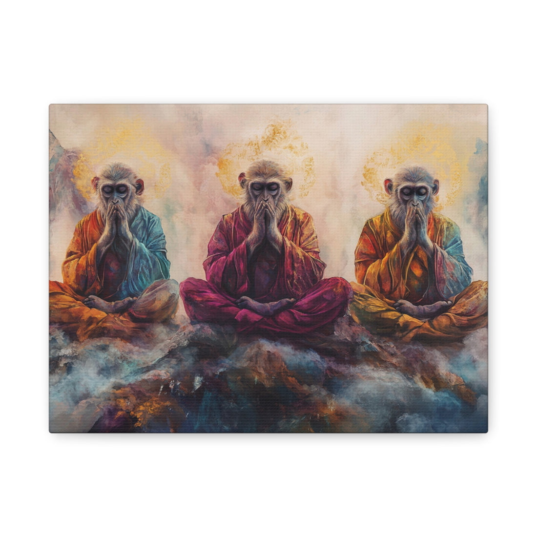 Tableau Singes De La Sagesse