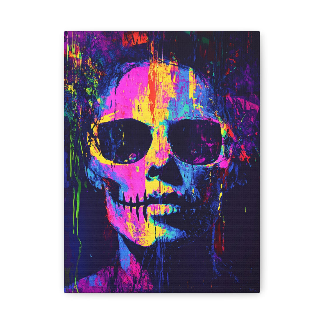 Tableau Tête De Mort Coloré