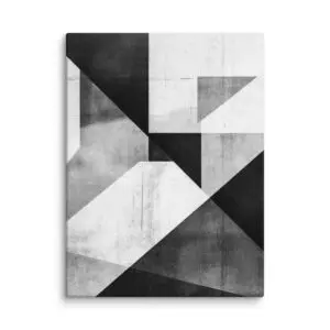 Tableau géométrique noir et blanc