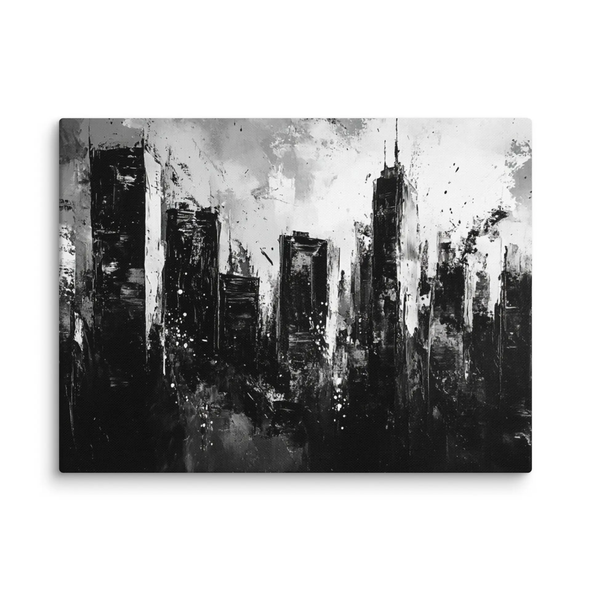 Tableau noir et blanc pour salon