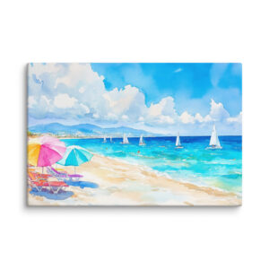 Tableau Aquarelle Bord de Mer