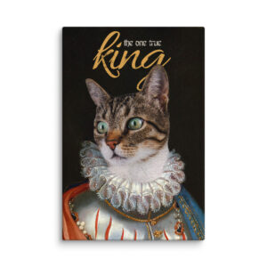 Tableau Chat Habillé en Roi