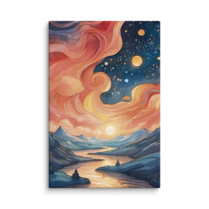 Tableau Paysage Ciel Étoilé