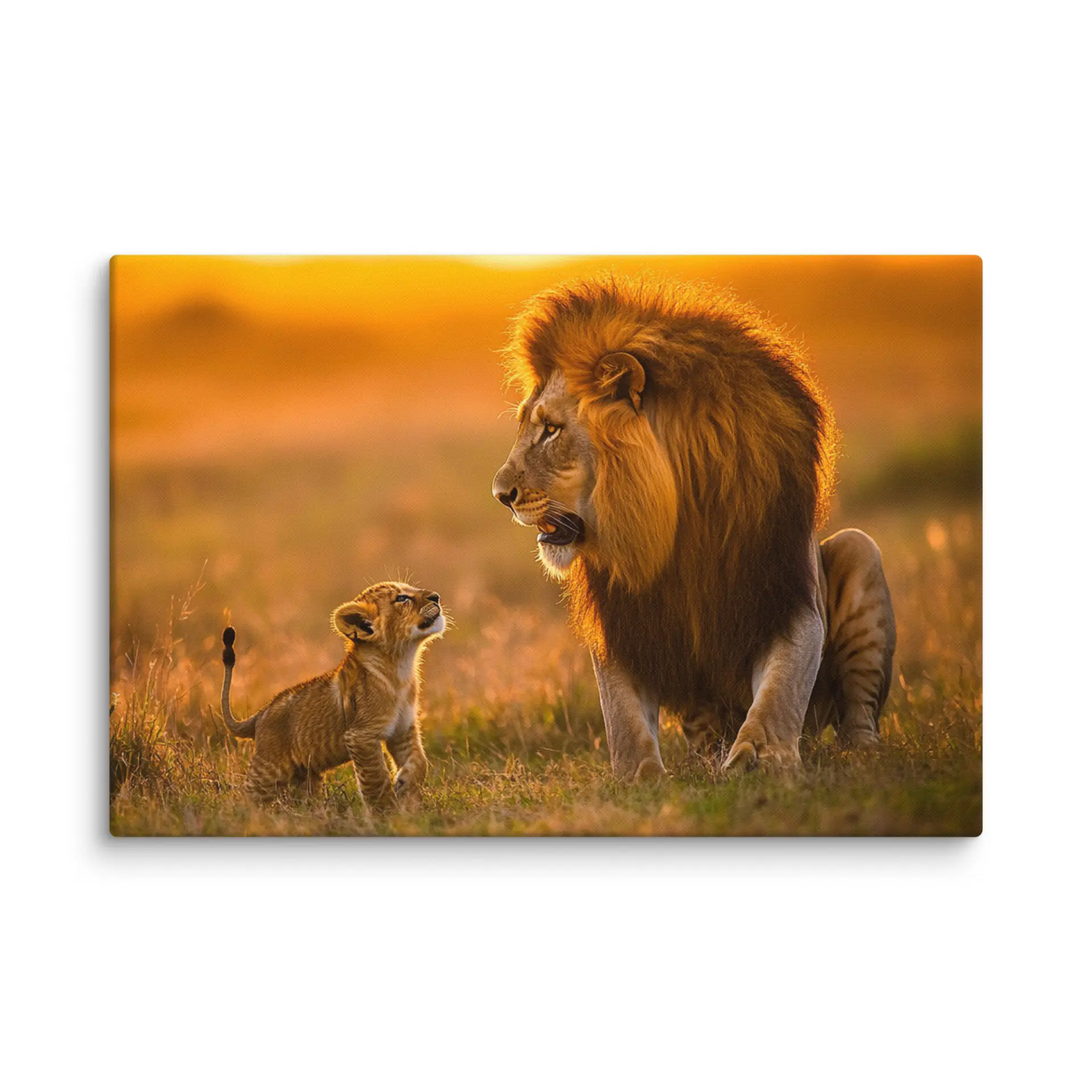 Tableau Lion et Lionceau