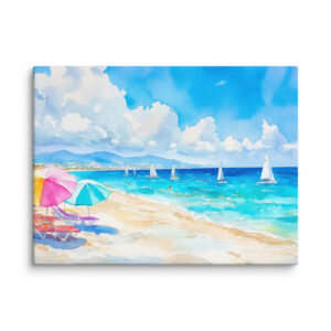 Tableau Aquarelle Bord de Mer