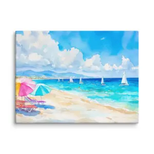 Tableau Aquarelle Bord de Mer