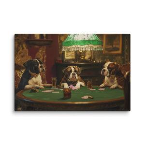 Tableau Chiens qui Jouent au Poker