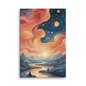 Tableau Paysage Ciel Étoilé